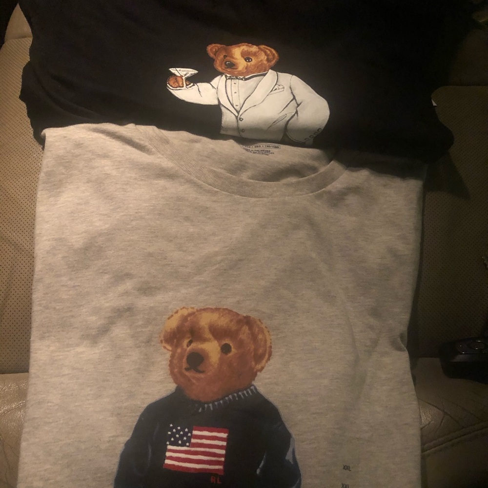 2-Polo Ralph-Lauren Bear Tees 2x